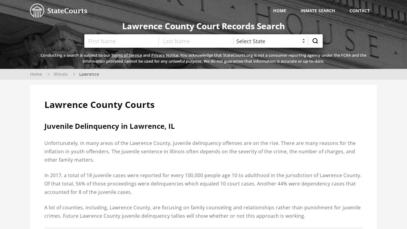 Lawrence County, IL Courts - Records & Cases - StateCourts